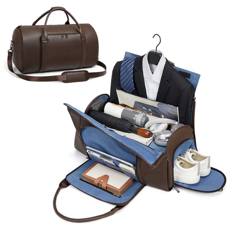 CarryPro™ Bolso de Viaje y Prendas Plegable Todo en Uno - Cuero Completo (Marrón💼 o Negro♣️)