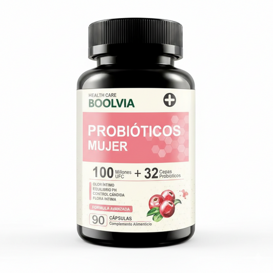 Boolvia Probióticos Mujer – Equilibrio Íntimo y Flora Vaginal (90 Cápsulas)