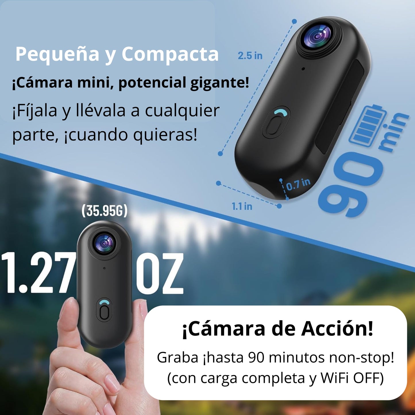 Cámara Deportiva WiFi 4K H88 – Cámara de Acción HD con Visión Nocturna