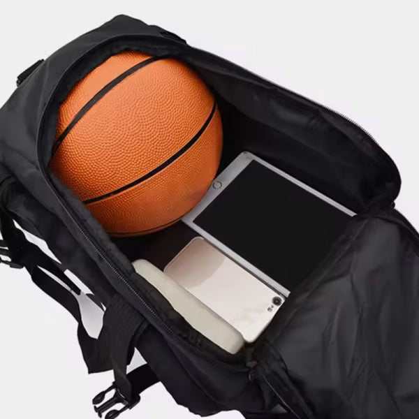 T60 PowerDuffel™ – Bolsa Impermeable para Deporte, Gimnasio y Viaje (Negro | Gris)