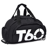 T60 PowerDuffel™ – Bolsa Impermeable para Deporte, Gimnasio y Viaje (Negro | Gris)