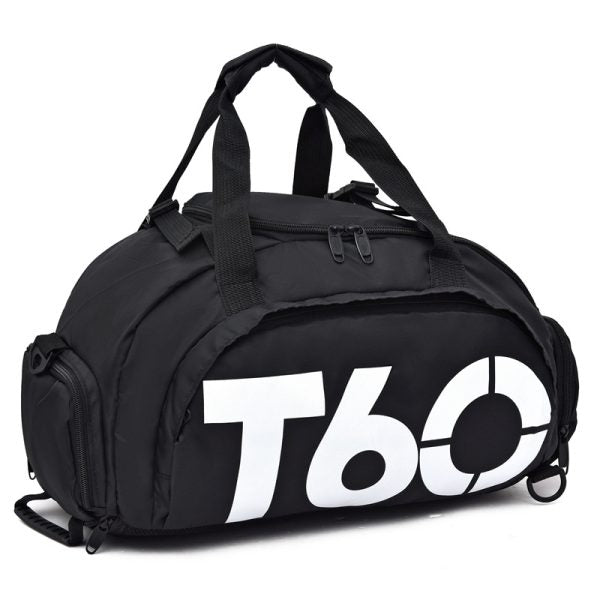 T60 PowerDuffel™ – Bolsa Impermeable para Deporte, Gimnasio y Viaje (Negro | Gris)
