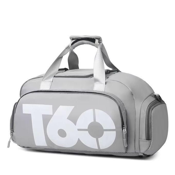 T60 PowerDuffel™ – Bolsa Impermeable para Deporte, Gimnasio y Viaje (Negro | Gris)